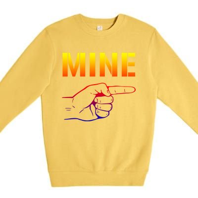 Mine Cool Gift Valentine's Day Meaningful Gift Premium Crewneck Sweatshirt