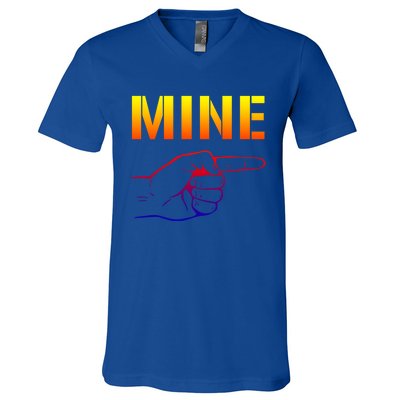 Mine Cool Gift Valentine's Day Meaningful Gift V-Neck T-Shirt