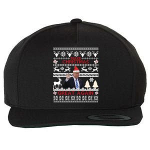 Make Christmas Great Again 2024 Trump Ugly Christmas Family Great Gift Wool Snapback Cap