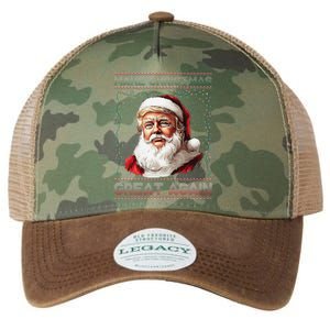 Make Christmas Great Again Funny Santa Trump 2024 Xmas Legacy Tie Dye Trucker Hat