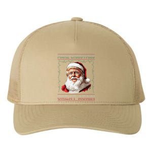 Make Christmas Great Again Funny Santa Trump 2024 Xmas Yupoong Adult 5-Panel Trucker Hat