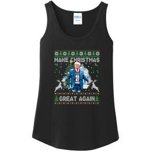 Make Christmas Great Again Ugly Sweaters Funny Trump 47 Xmas Sweatshirt Ladies Essential Tank