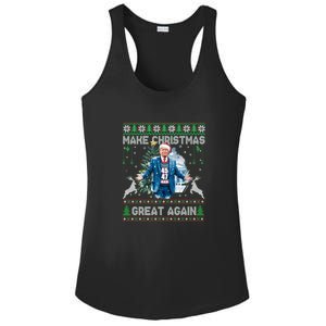 Make Christmas Great Again Ugly Sweaters Funny Trump 47 Xmas Sweatshirt Ladies PosiCharge Competitor Racerback Tank