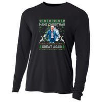 Make Christmas Great Again Ugly Sweaters Funny Trump 47 Xmas Sweatshirt Cooling Performance Long Sleeve Crew