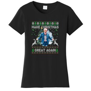 Make Christmas Great Again Ugly Sweaters Funny Trump 47 Xmas Sweatshirt Women's T-Shirt