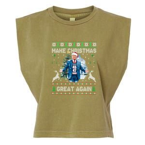 Make Christmas Great Again Ugly Sweaters Funny Trump 47 Xmas Sweatshirt Garment-Dyed Women's Muscle Tee