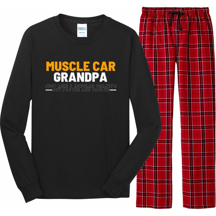 Muscle Car Grandpa For Vintage Car Lovers Long Sleeve Pajama Set