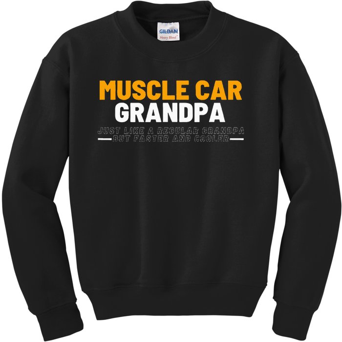 Muscle Car Grandpa For Vintage Car Lovers Kids Sweatshirt