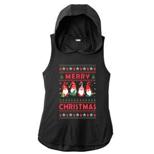 Merry Christmas Gnomies Family Matching Pajamas Ugly Gnome Meaningful Gift Ladies PosiCharge Tri-Blend Wicking Draft Hoodie Tank