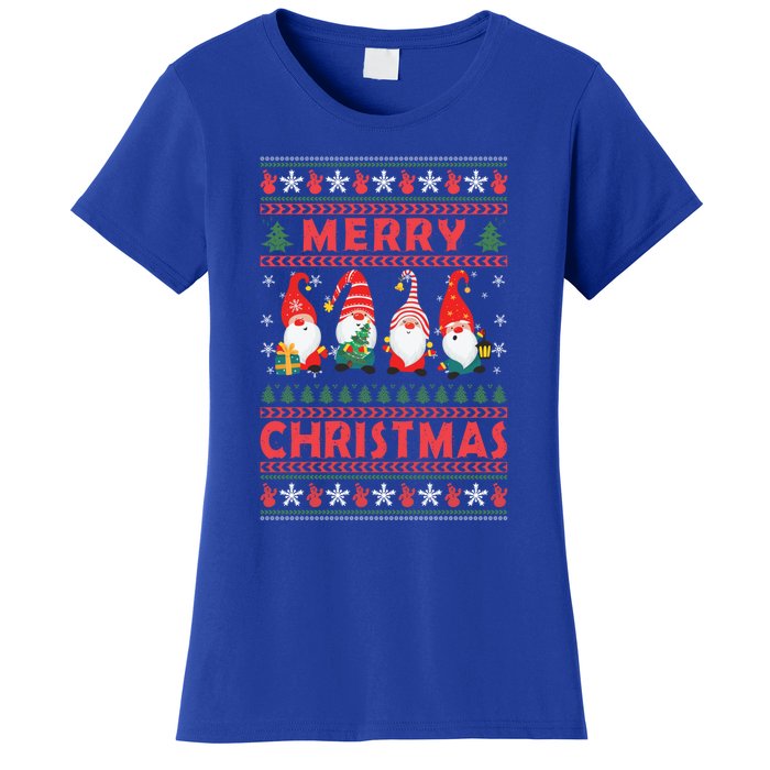 Merry Christmas Gnomies Family Matching Pajamas Ugly Gnome Meaningful Gift Women's T-Shirt