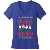 Merry Christmas Gnomies Family Matching Pajamas Ugly Gnome Meaningful Gift Women's V-Neck T-Shirt