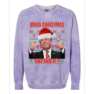 Make Christmas Great Again Trump Pajamas Ugly (8) Colorblast Crewneck Sweatshirt