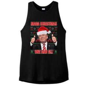 Make Christmas Great Again Trump Pajamas Ugly (8) Ladies PosiCharge Tri-Blend Wicking Tank