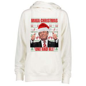 Make Christmas Great Again Trump Pajamas Ugly (8) Womens Funnel Neck Pullover Hood