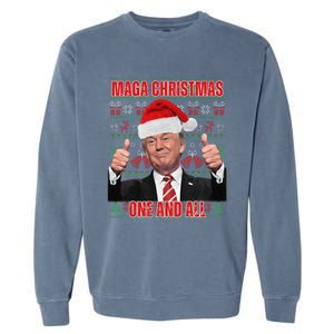 Make Christmas Great Again Trump Pajamas Ugly (8) Garment-Dyed Sweatshirt