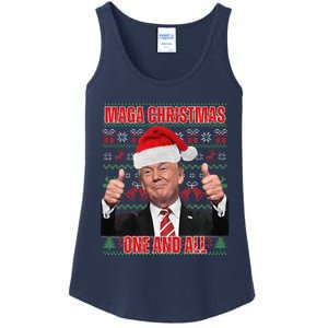 Make Christmas Great Again Trump Pajamas Ugly (8) Ladies Essential Tank