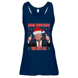 Make Christmas Great Again Trump Pajamas Ugly (8) Ladies Essential Flowy Tank