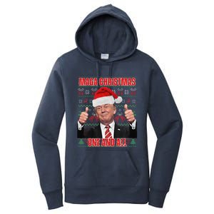 Make Christmas Great Again Trump Pajamas Ugly (8) Women's Pullover Hoodie