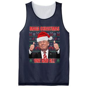 Make Christmas Great Again Trump Pajamas Ugly (8) Mesh Reversible Basketball Jersey Tank