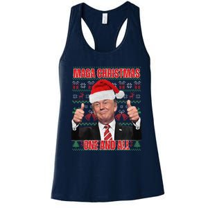 Make Christmas Great Again Trump Pajamas Ugly (8) Women's Racerback Tank