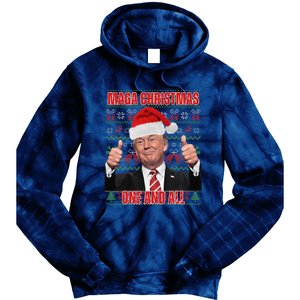 Make Christmas Great Again Trump Pajamas Ugly (8) Tie Dye Hoodie