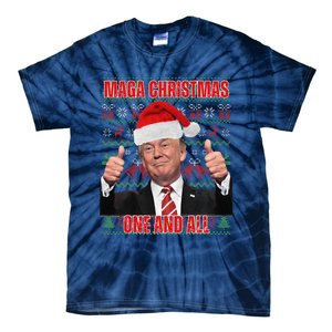 Make Christmas Great Again Trump Pajamas Ugly (8) Tie-Dye T-Shirt