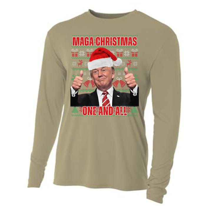 Make Christmas Great Again Trump Pajamas Ugly (8) Cooling Performance Long Sleeve Crew