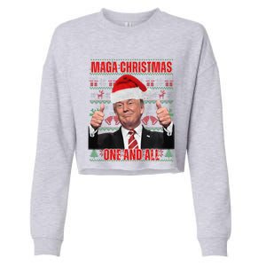 Make Christmas Great Again Trump Pajamas Ugly (8) Cropped Pullover Crew