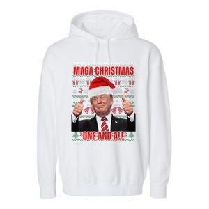 Make Christmas Great Again Trump Pajamas Ugly (8) Garment-Dyed Fleece Hoodie