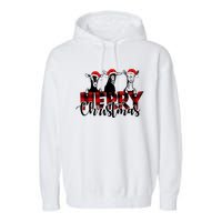 Merry Christmas Goat Funny Xmas Goat Funny Goat Garment-Dyed Fleece Hoodie