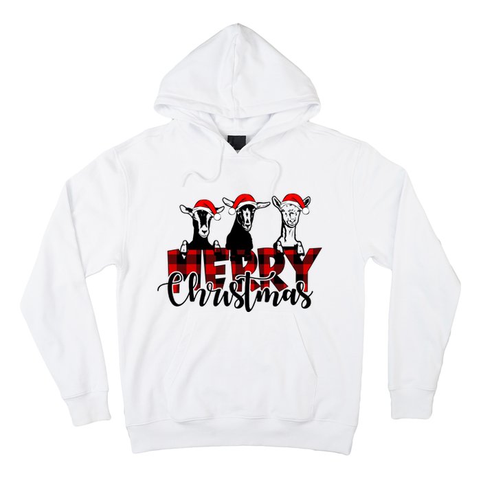 Merry Christmas Goat Funny Xmas Goat Funny Goat Hoodie