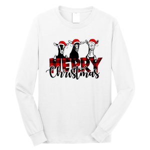 Merry Christmas Goat Funny Xmas Goat Funny Goat Long Sleeve Shirt