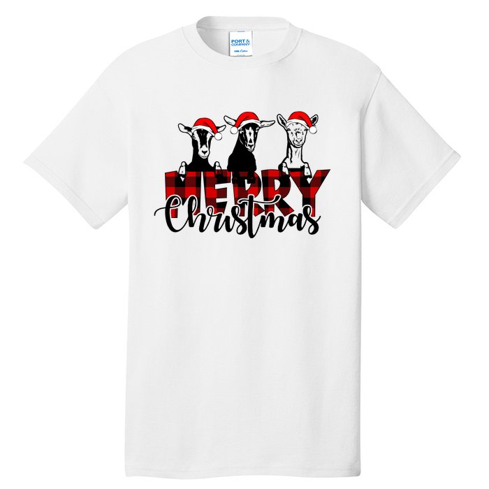 Merry Christmas Goat Funny Xmas Goat Funny Goat Tall T-Shirt