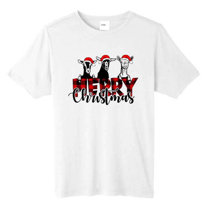 Merry Christmas Goat Funny Xmas Goat Funny Goat Tall Fusion ChromaSoft Performance T-Shirt