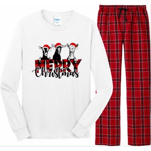 Merry Christmas Goat Funny Xmas Goat Funny Goat Long Sleeve Pajama Set