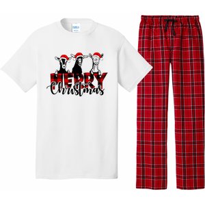 Merry Christmas Goat Funny Xmas Goat Funny Goat Pajama Set