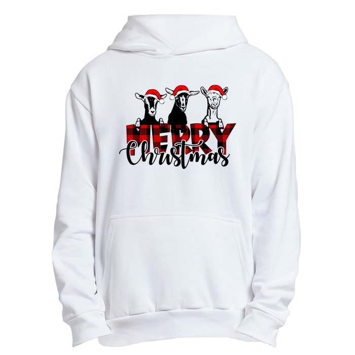 Merry Christmas Goat Funny Xmas Goat Funny Goat Urban Pullover Hoodie