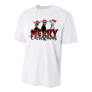 Merry Christmas Goat Funny Xmas Goat Funny Goat Performance Sprint T-Shirt