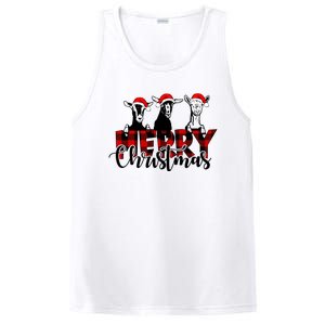 Merry Christmas Goat Funny Xmas Goat Funny Goat PosiCharge Competitor Tank