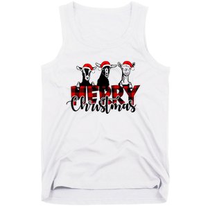 Merry Christmas Goat Funny Xmas Goat Funny Goat Tank Top