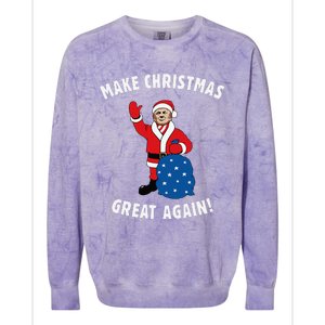 Make Christmas Great Again! Santa Trump Funny Colorblast Crewneck Sweatshirt