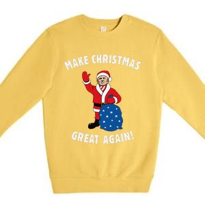 Make Christmas Great Again! Santa Trump Funny Premium Crewneck Sweatshirt