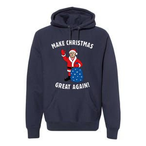 Make Christmas Great Again! Santa Trump Funny Premium Hoodie