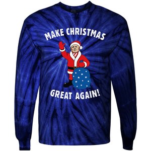 Make Christmas Great Again! Santa Trump Funny Tie-Dye Long Sleeve Shirt