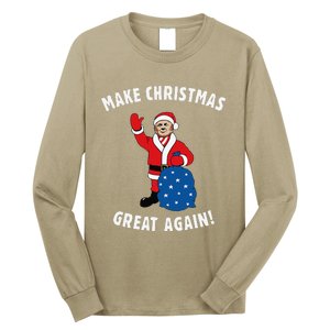 Make Christmas Great Again! Santa Trump Funny Long Sleeve Shirt