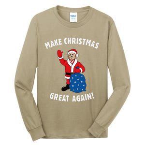 Make Christmas Great Again! Santa Trump Funny Tall Long Sleeve T-Shirt