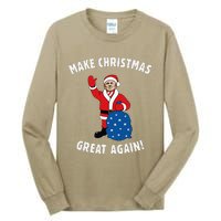 Make Christmas Great Again! Santa Trump Funny Tall Long Sleeve T-Shirt