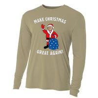 Make Christmas Great Again! Santa Trump Funny Cooling Performance Long Sleeve Crew