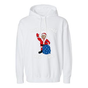 Make Christmas Great Again! Santa Trump Funny Garment-Dyed Fleece Hoodie