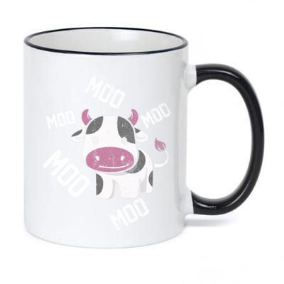 Moo Cow Gift 11oz Black Color Changing Mug